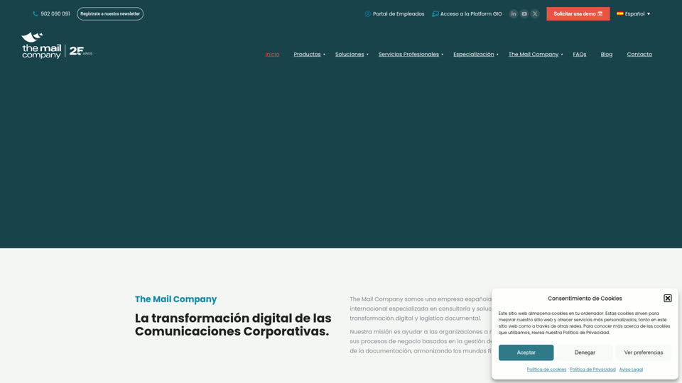 Web de The Mail Company